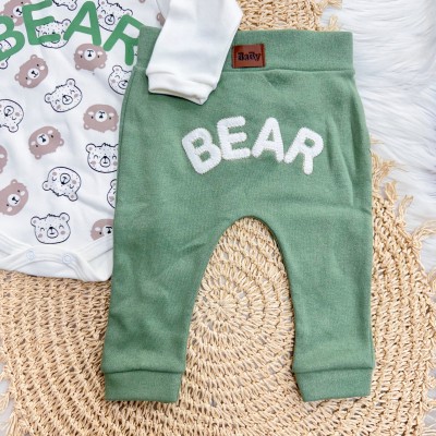 Conj. Body off ursinhos Bear e calça verde